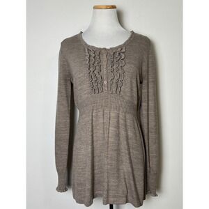 Suzie Couture Women's Y2K Babydoll Sweater M Indie Fairy Grunge Earthy Boho